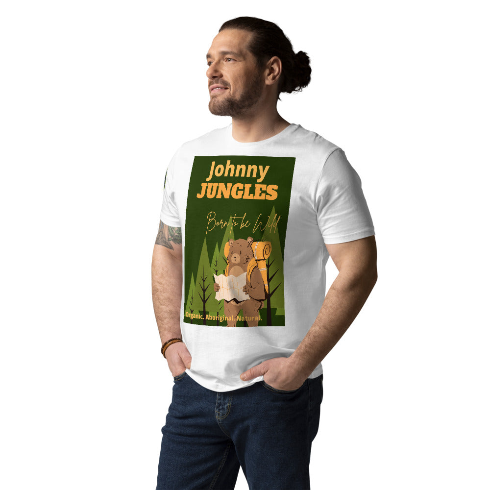 Born 2 Be Wild - Organic Unisex Cotton T-shirt- Limited Edition Johnny Jungles (JJ1)