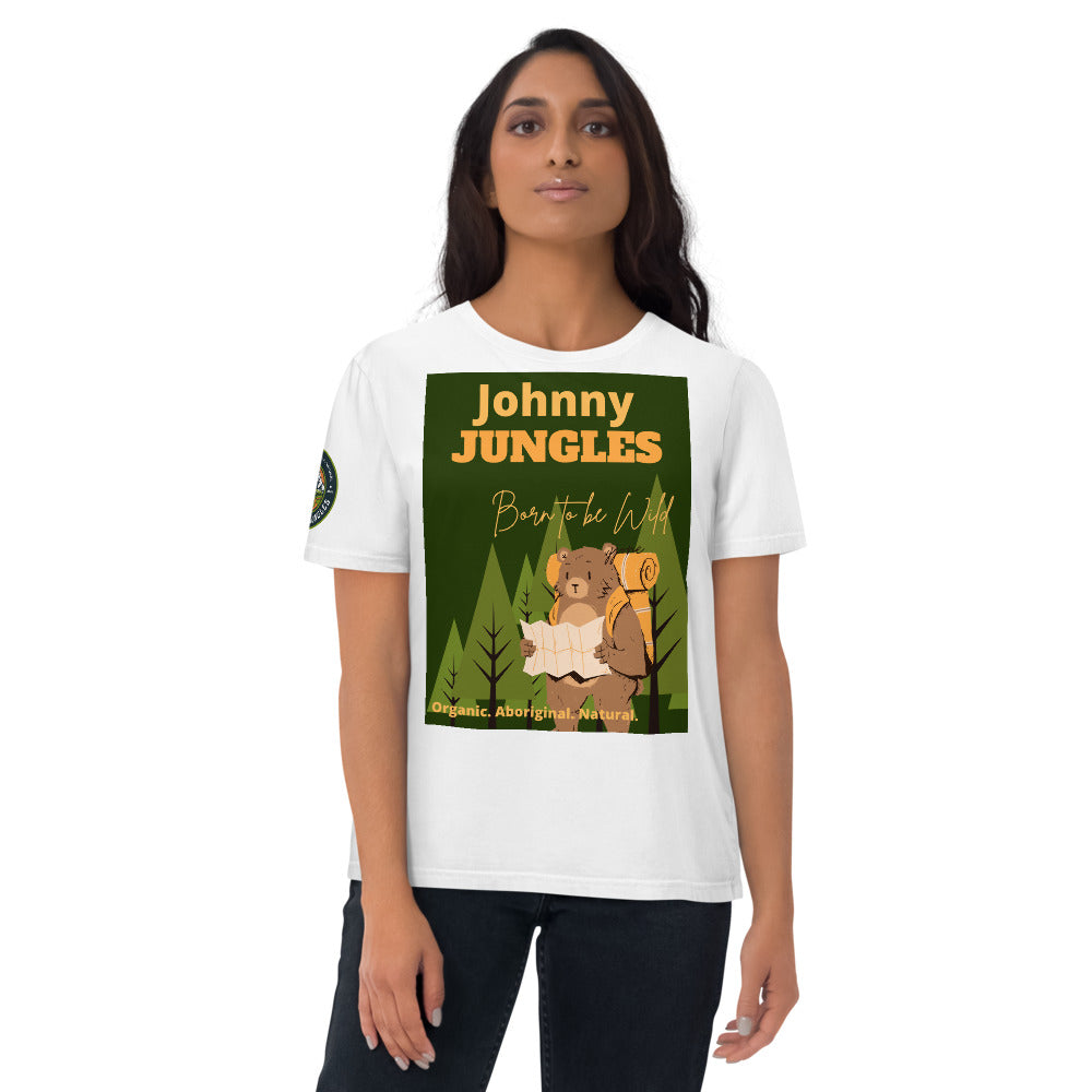 Born 2 Be Wild - Organic Unisex Cotton T-shirt- Limited Edition Johnny Jungles (JJ1)