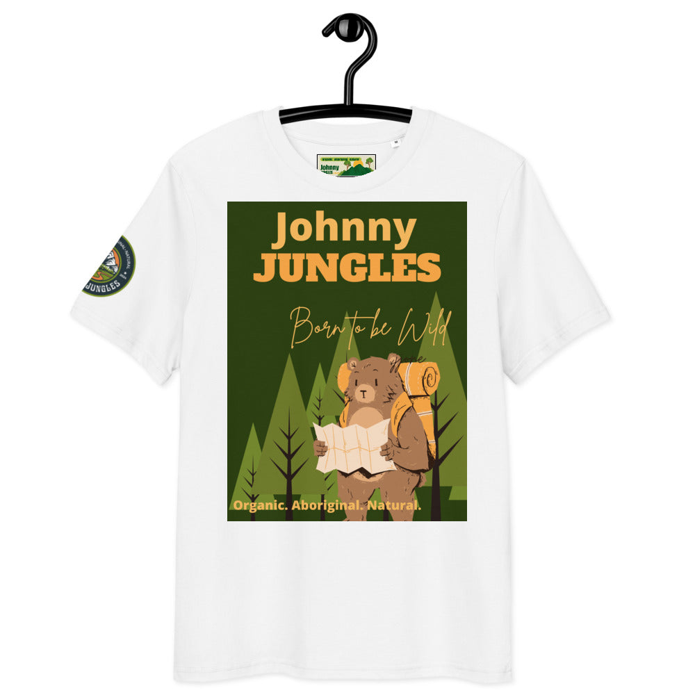 Born 2 Be Wild - Organic Unisex Cotton T-shirt- Limited Edition Johnny Jungles (JJ1)