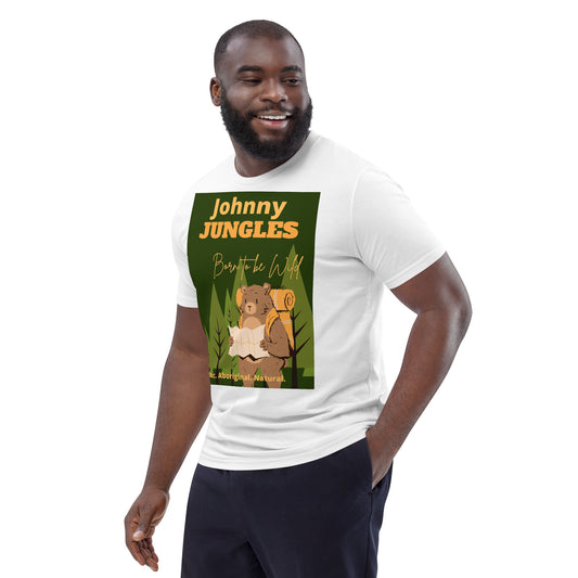 Born 2 Be Wild - Organic Unisex Cotton T-shirt- Limited Edition Johnny Jungles (JJ1)